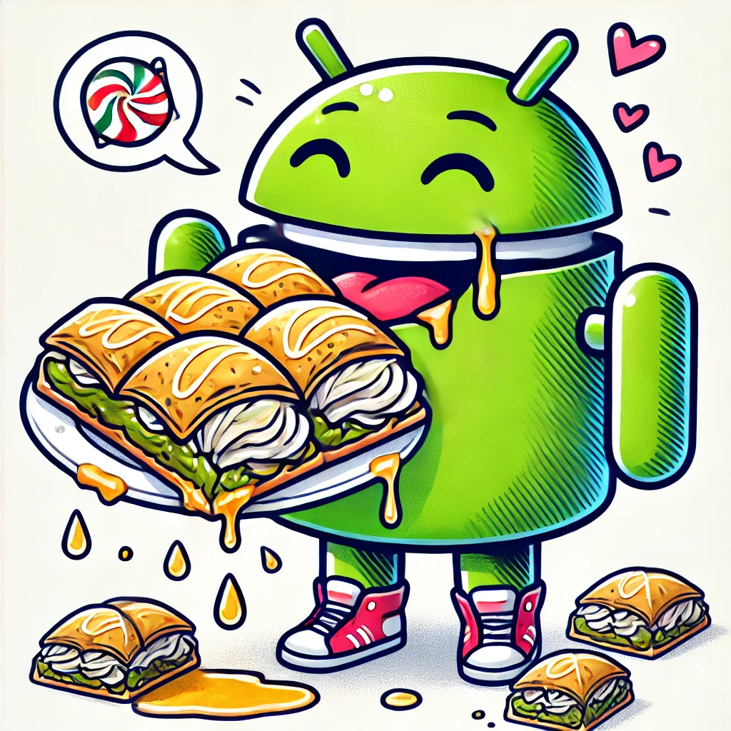 baklava android 16 logo