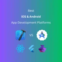 Xcode, Android Studio, React Native, Flutter, and Kotlin Multiplatform logos