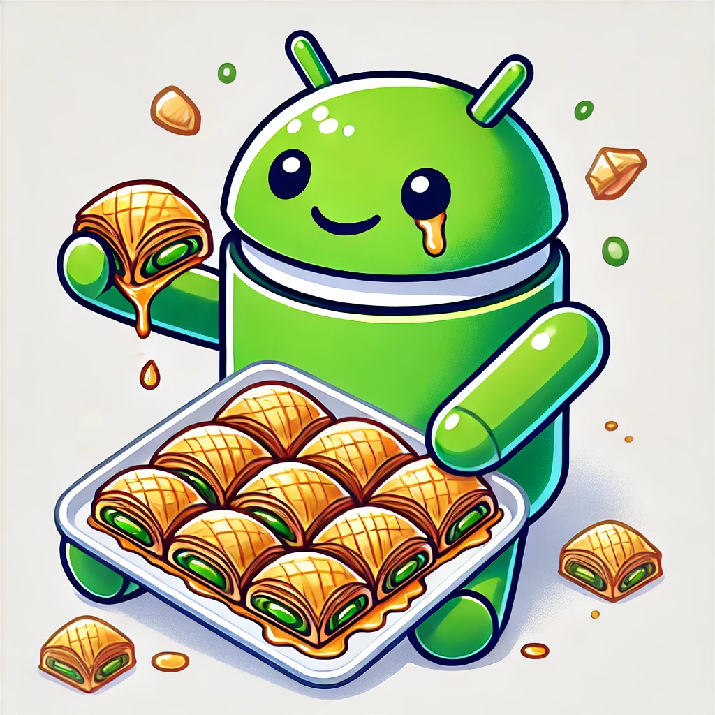 baklava android 16 logo